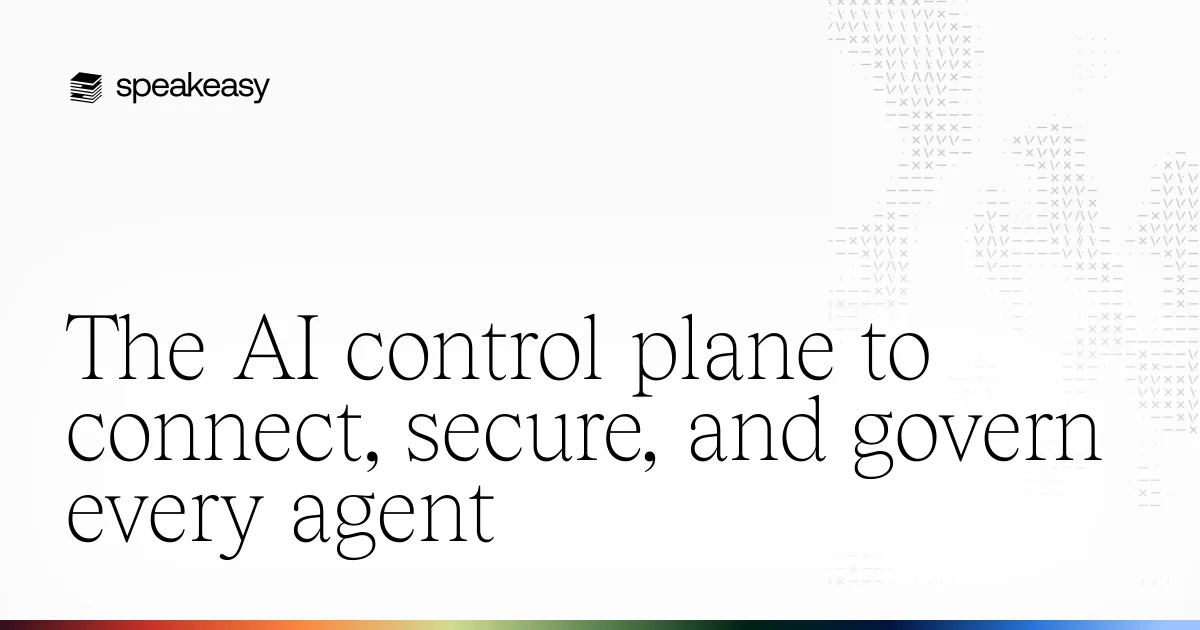 Speakeasy AI control plane product thumbnail