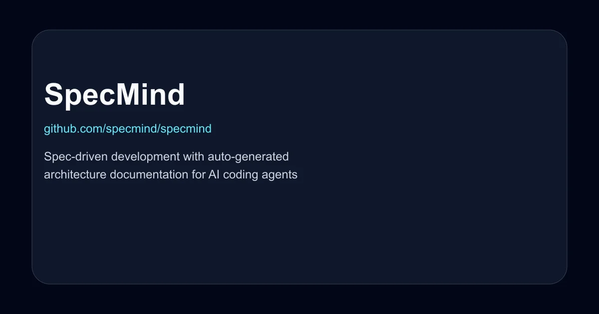 SpecMind spec-driven vibe coding tool