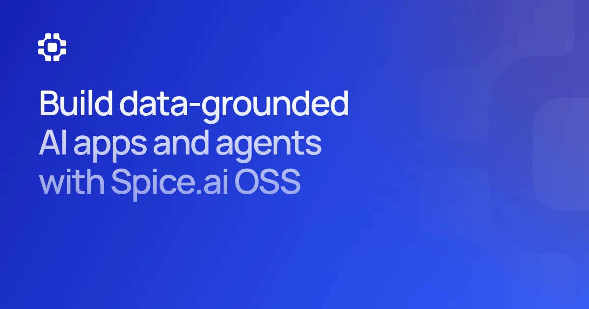 Spice.ai – SQL Query and AI Compute Engine