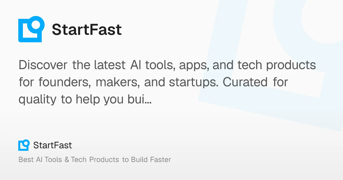 Startfa.st AI tools directory thumbnail