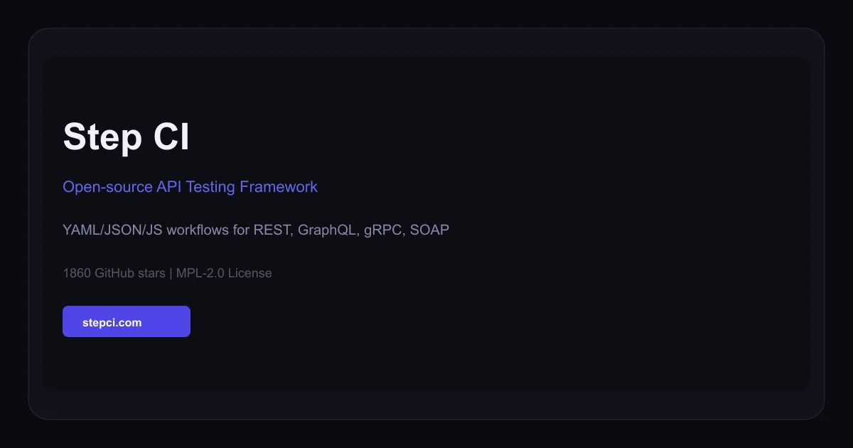 Step CI - Open-source API Testing Framework