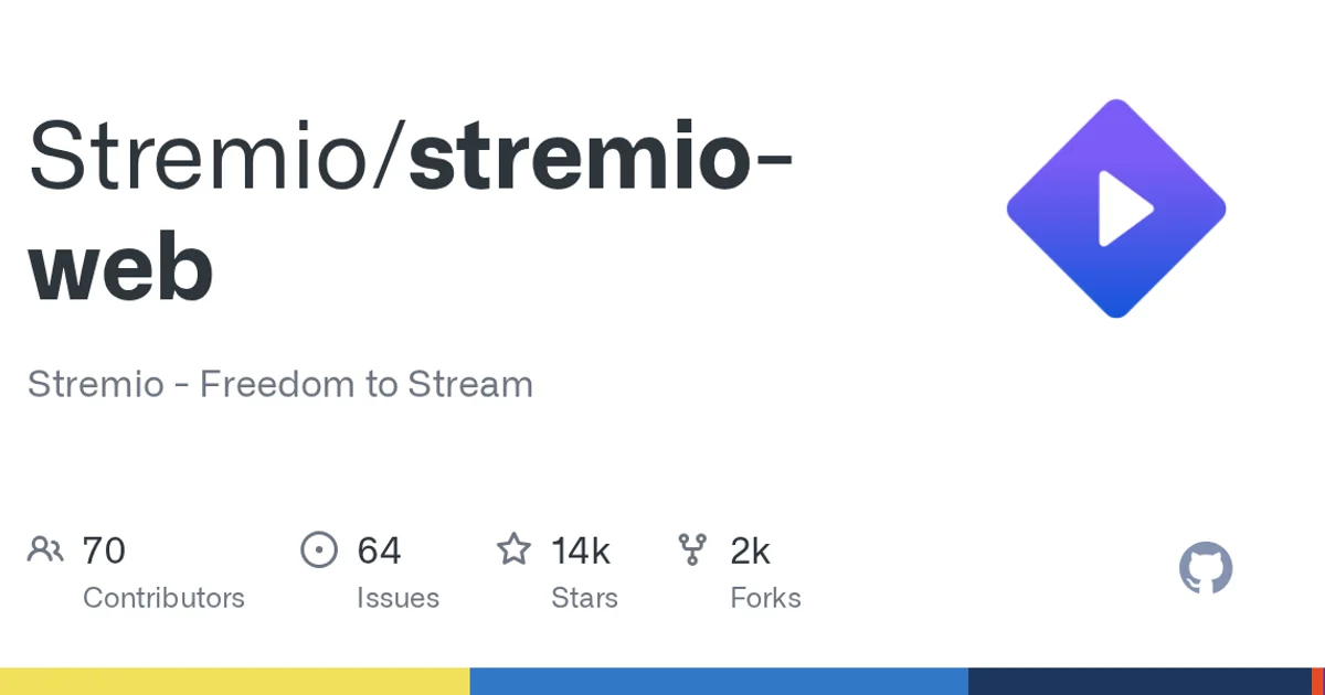 GitHub social preview card for Stremio/stremio-web