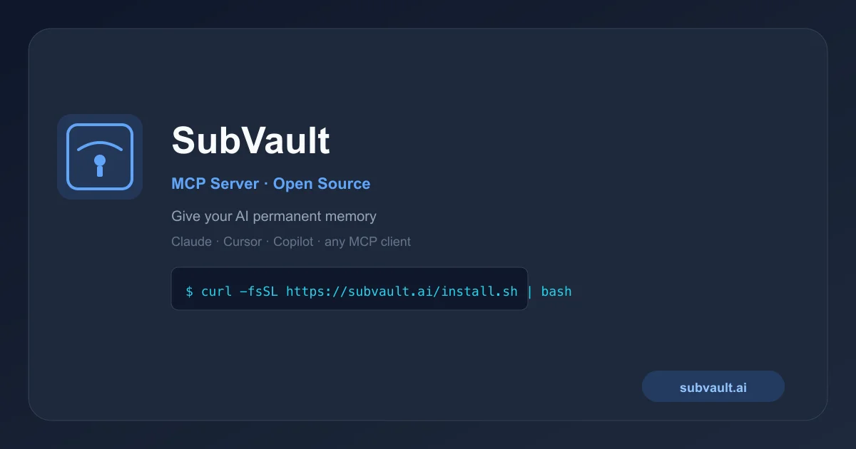 SubVault MCP server product thumbnail