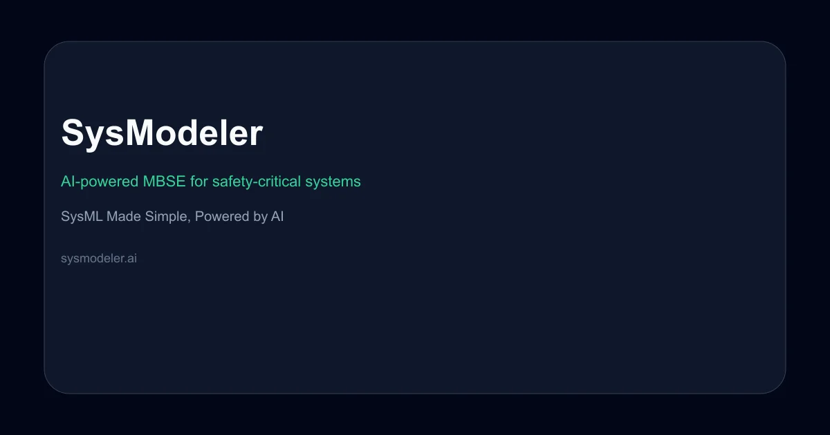 SysModeler AI-powered MBSE tool thumbnail