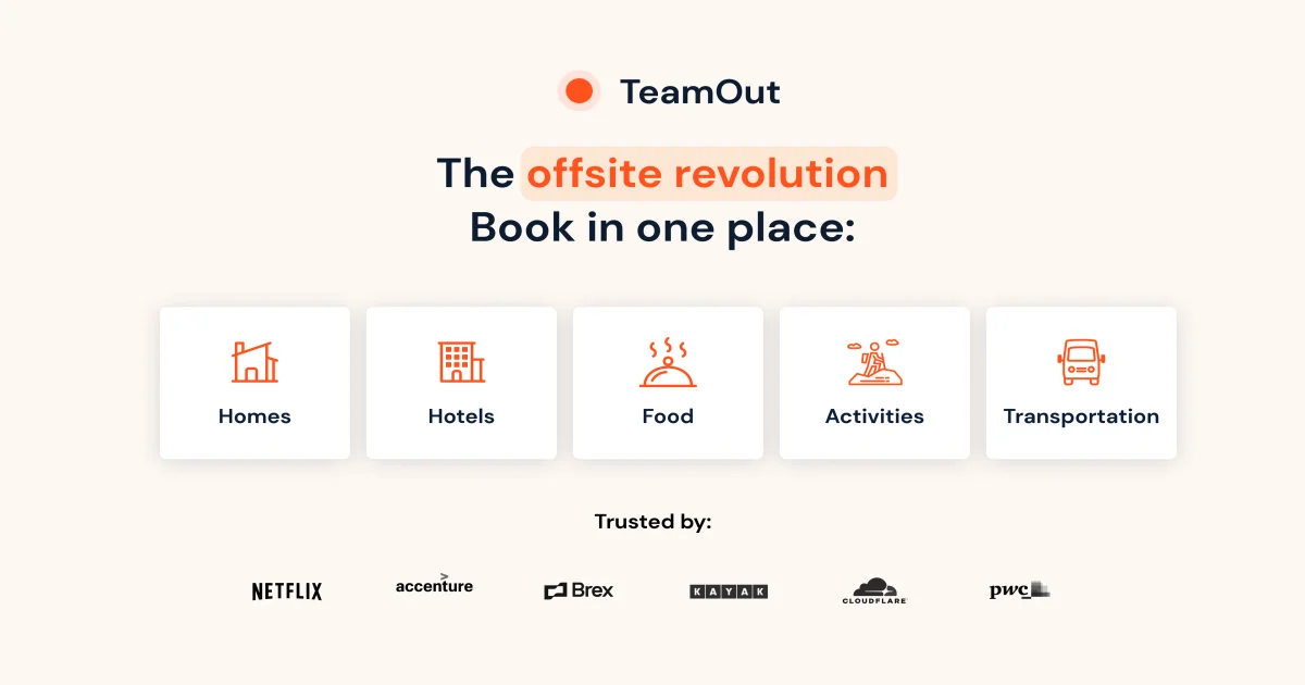 TeamOut retreat planning platform interface
