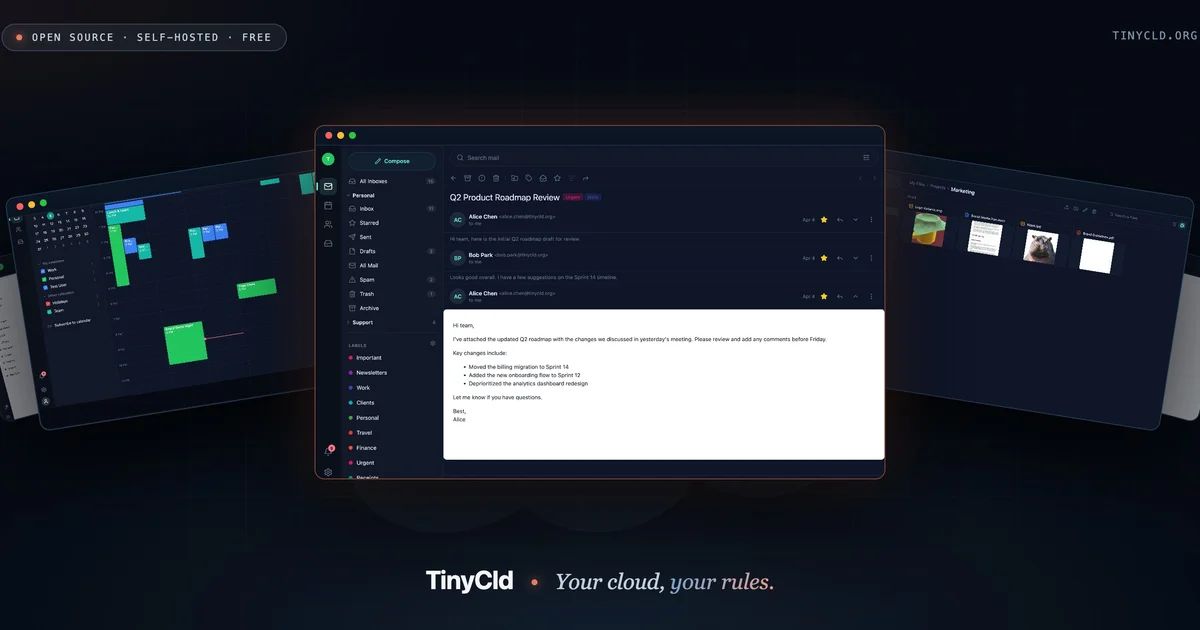 TinyCld self-hosted workspace suite thumbnail
