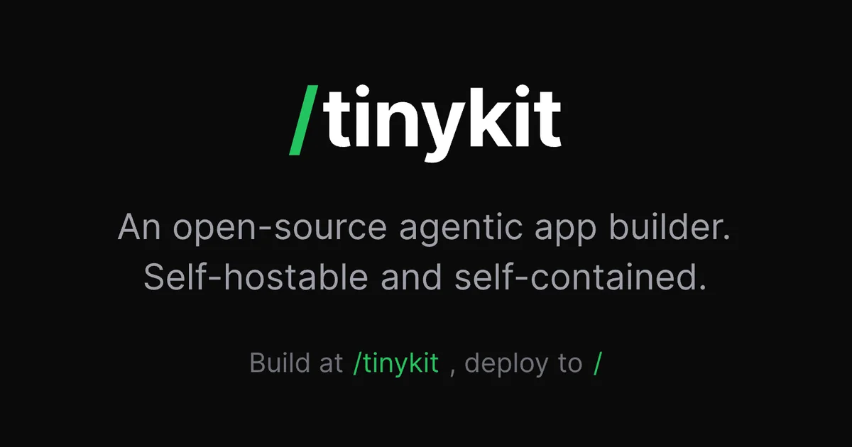 TinyKit agentic app builder thumbnail