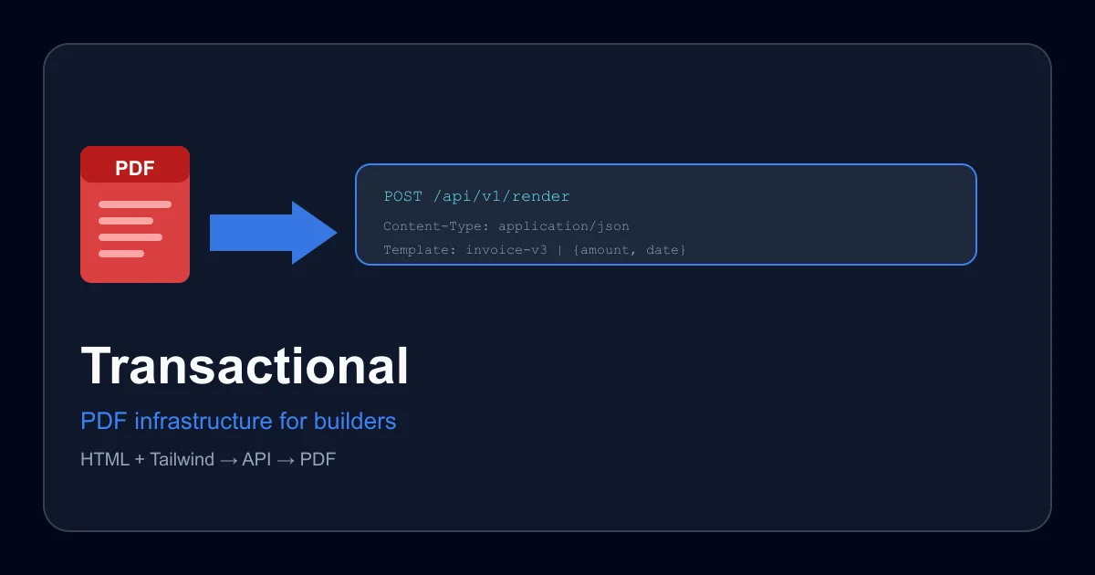 Transactional PDF infrastructure product thumbnail