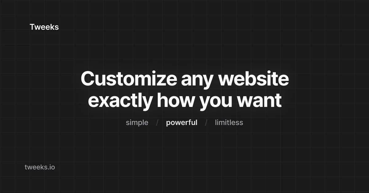 Tweeks browser extension product thumbnail
