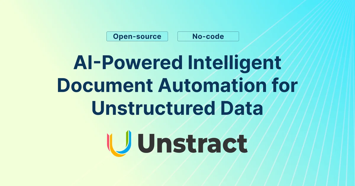Unstract document extraction platform thumbnail