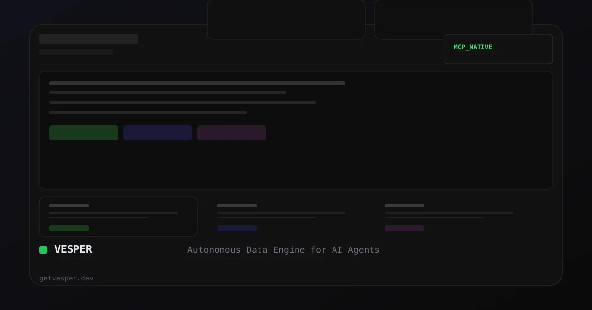Vesper autonomous data engine for AI agents