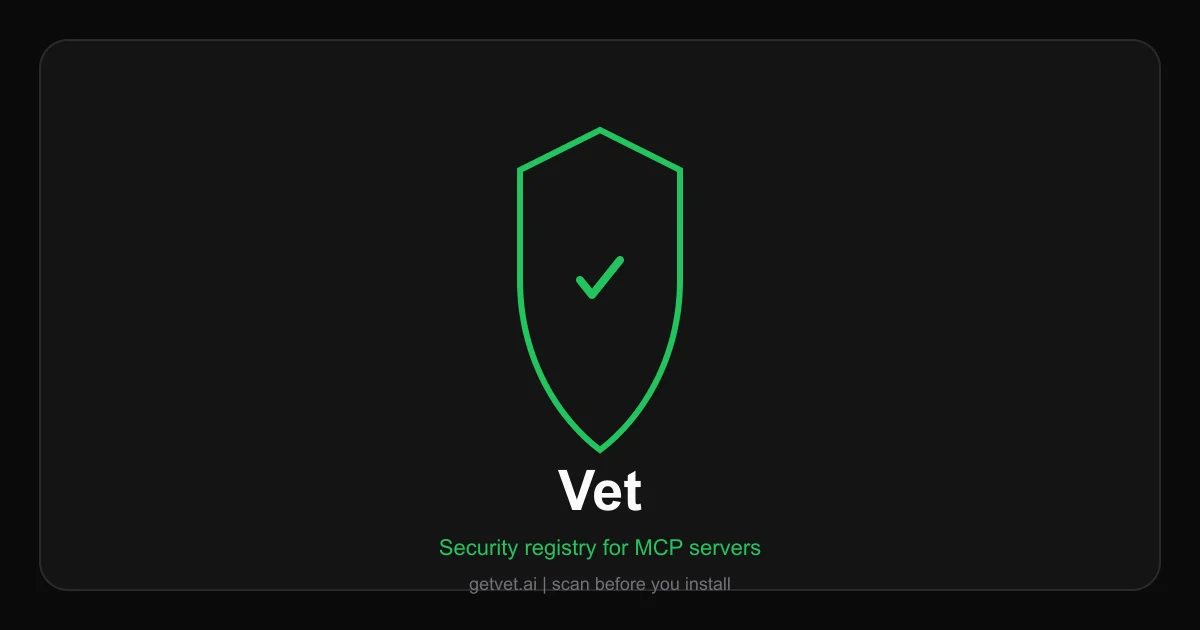 Vet – MCP Server Security Registry product thumbnail