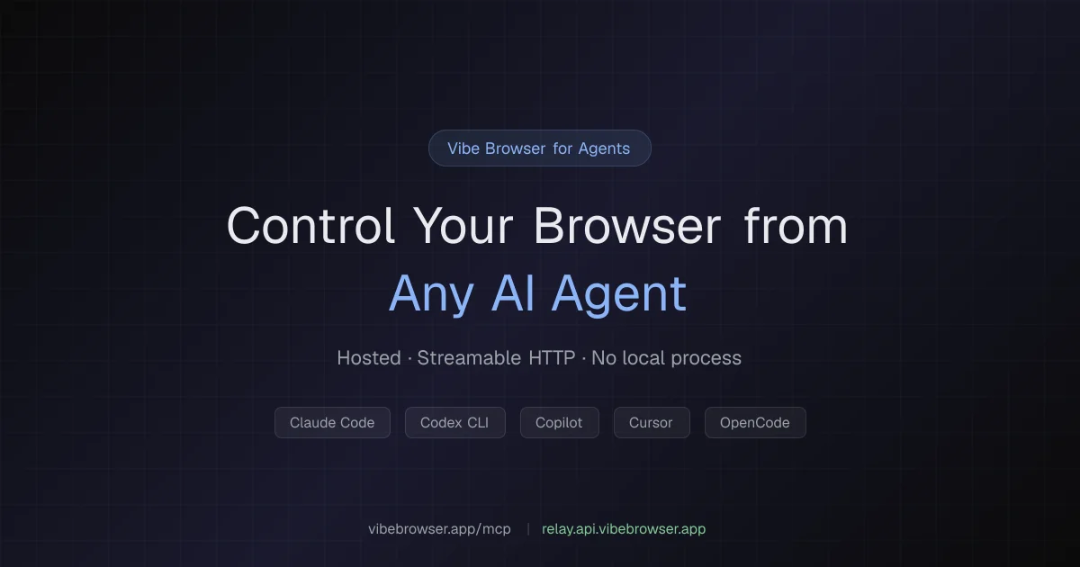 VibeBrowser MCP – AI agent browser automation via MCP protocol