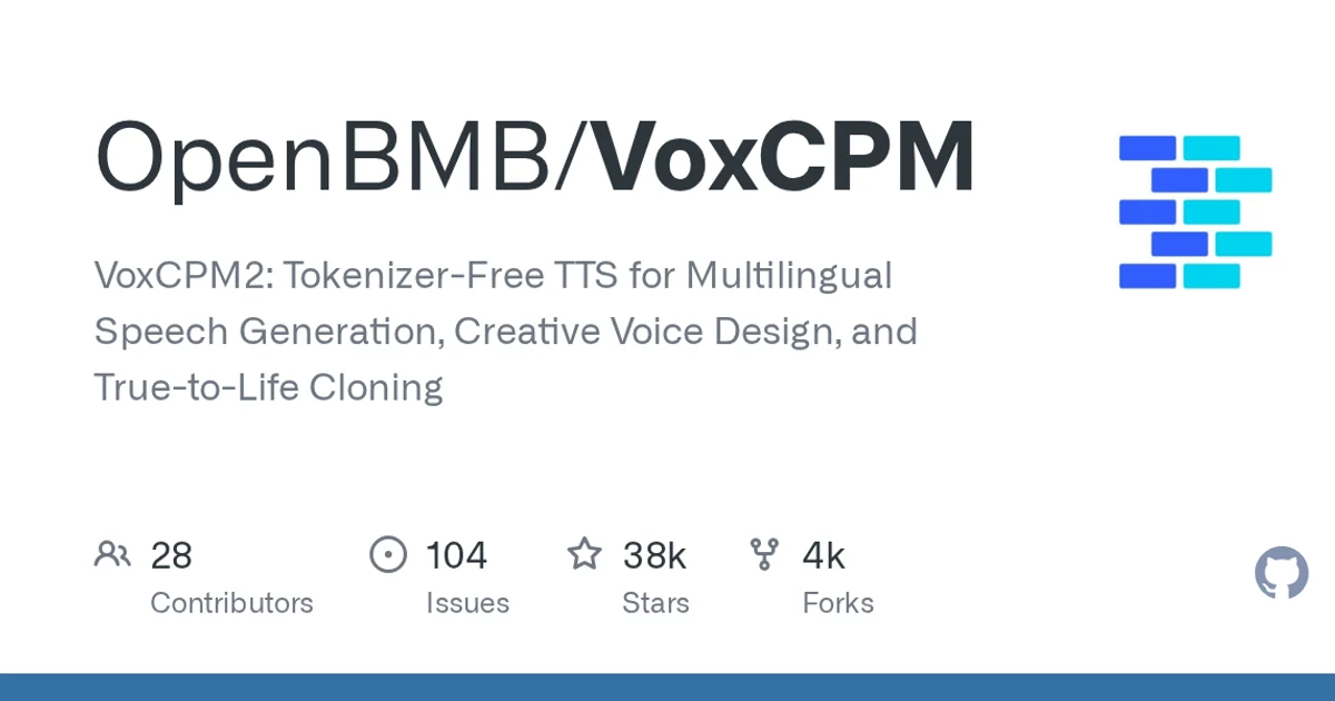 GitHub social preview card for OpenBMB/VoxCPM