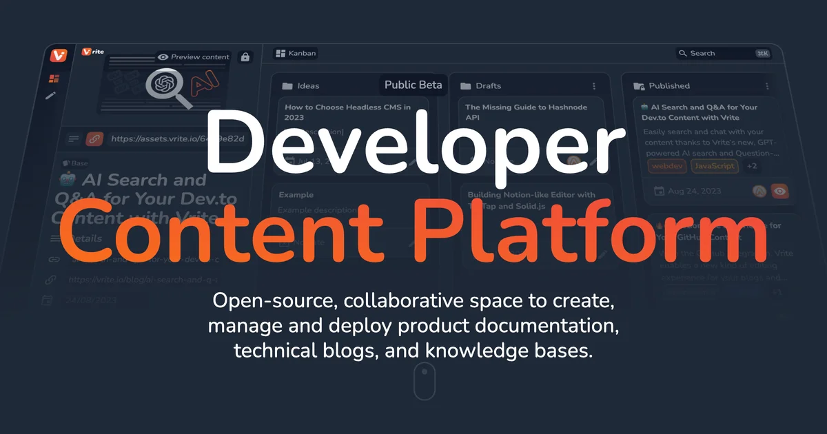 Vrite – Open-Source Developer Content Platform