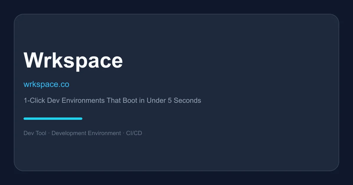 Wrkspace dev environments thumbnail