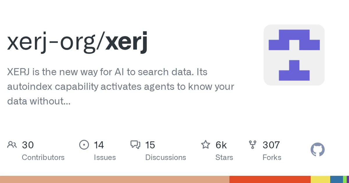 GitHub social preview card for xerj-org/xerj