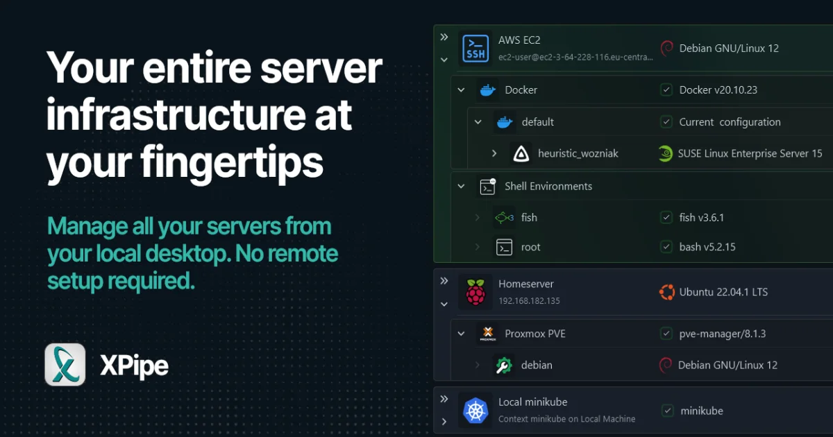 XPipe remote server management thumbnail