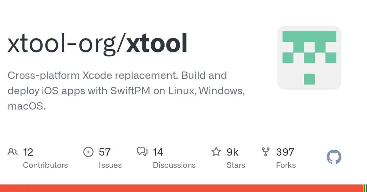 GitHub social preview card for xtool-org/xtool