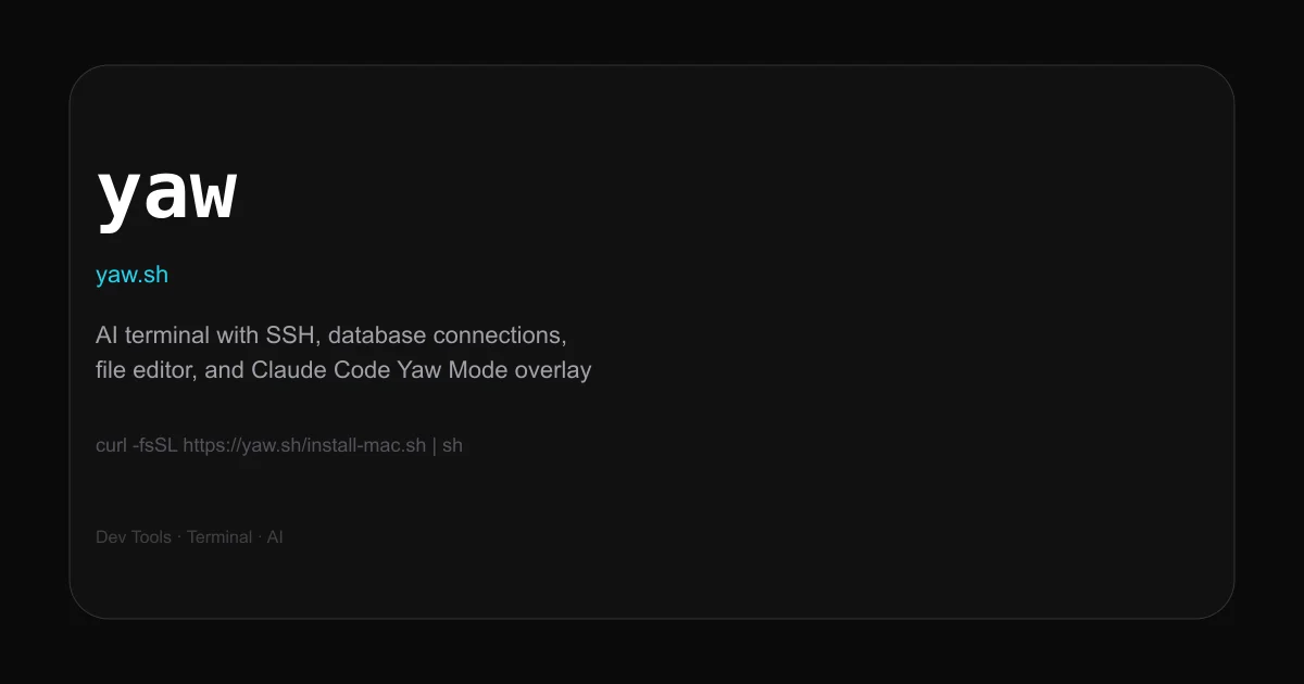 yaw AI terminal product thumbnail