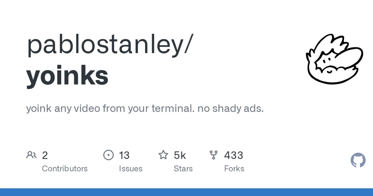 GitHub social preview card for pablostanley/yoinks