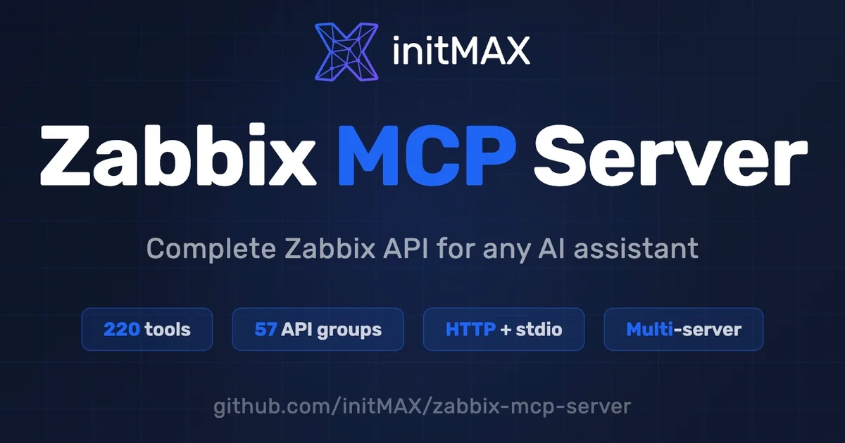 Zabbix MCP Server – GitHub repository preview showing MCP server architecture