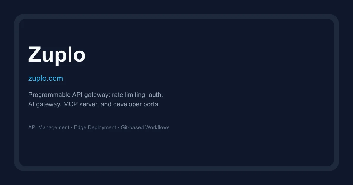 Zuplo API Management product thumbnail